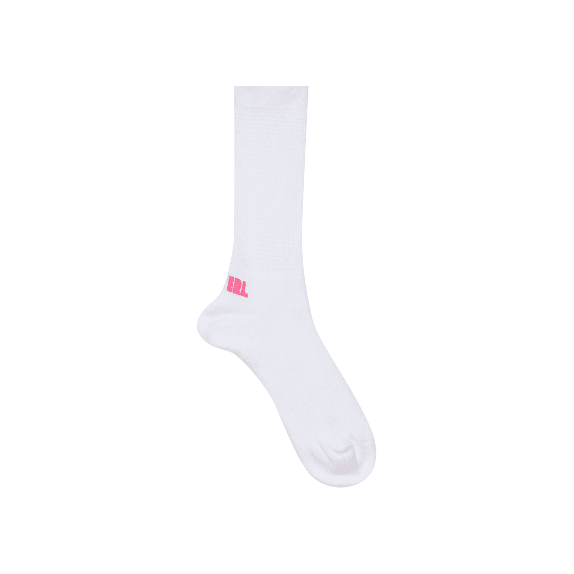 Pre-owned Erl Knit Socks 'white' | Men's Size L
