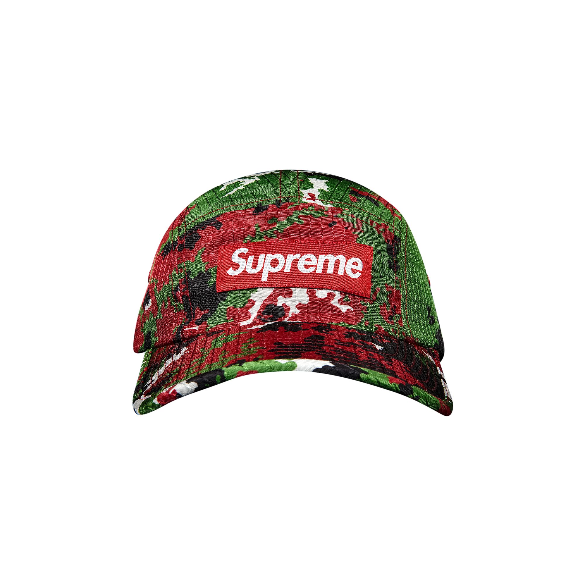 Pre-owned Supreme Camo Ripstop Camp Cap 'red Camo'