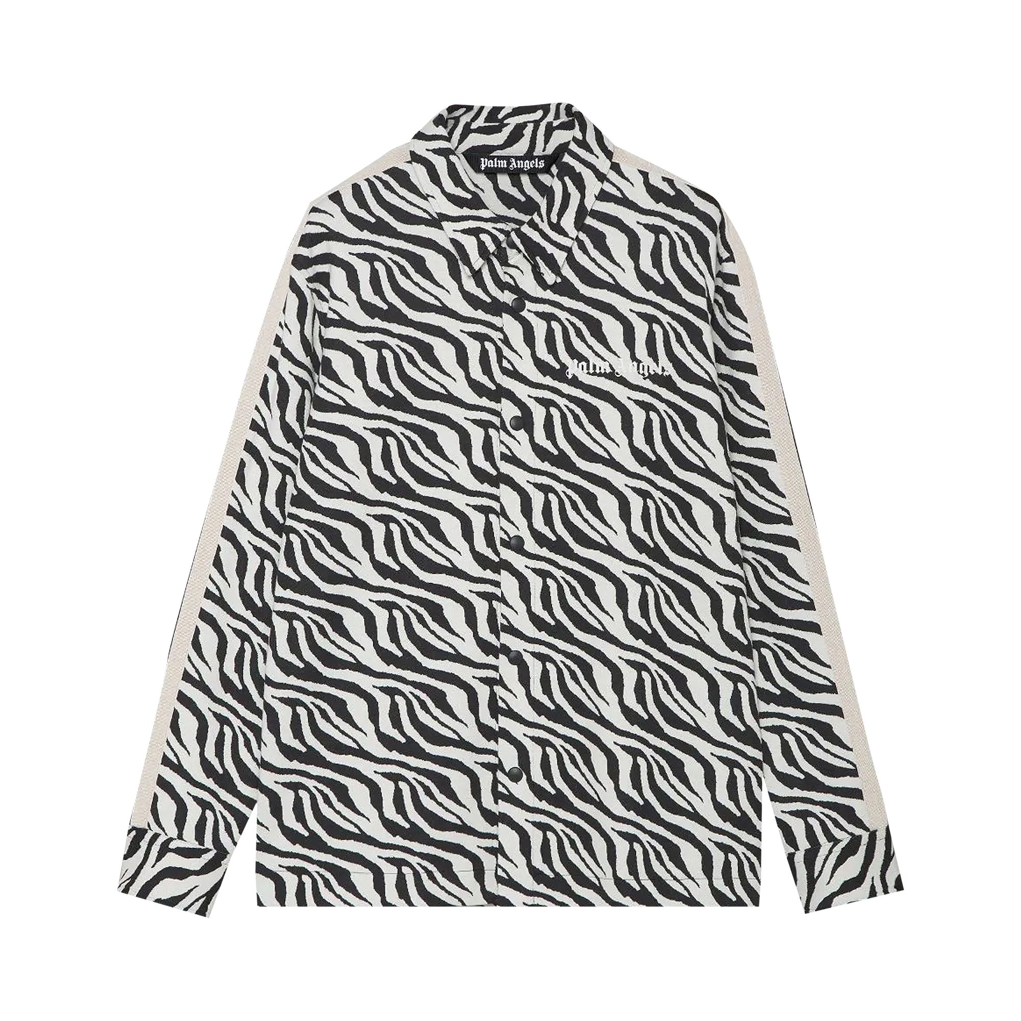 Pre-owned Palm Angels Zebra Jacquard Shirt 'black/white' | Men's Size Xxs