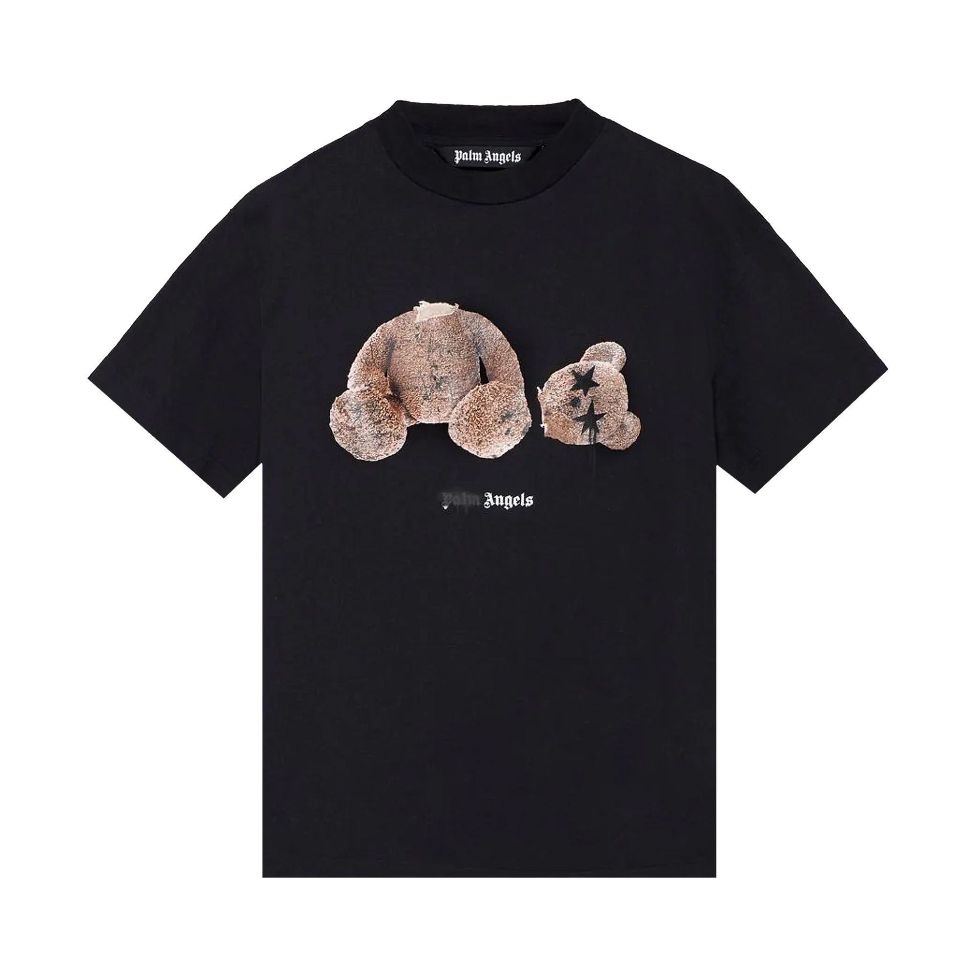 Palm Angels Spray PA Bear Classic Tee 'Black' | Men's Size 2XS