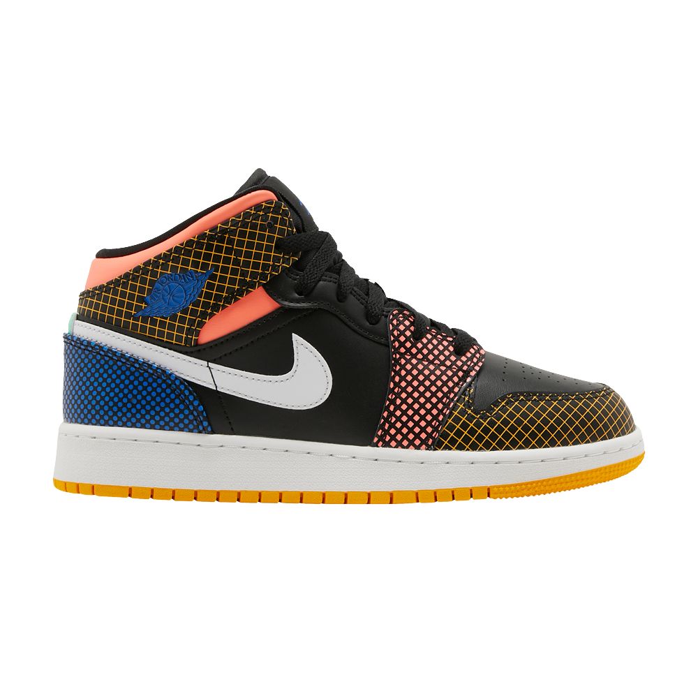 Air Jordan 1 Mid MMD GS 'Multi Grid' | Black | Kid's Size 5.5