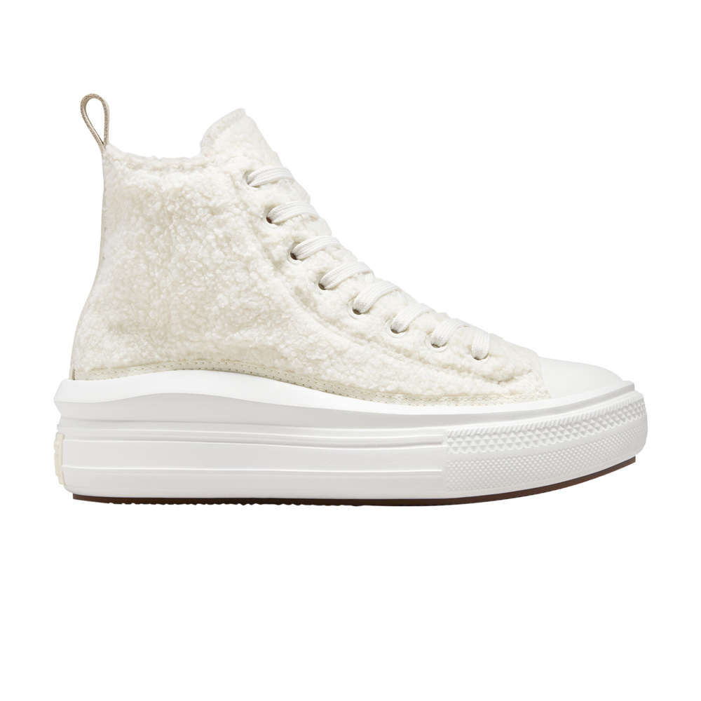 Pre-owned Converse Wmns Chuck Taylor All Star Move High 'perfect Is Not Perfect - Egret' In White