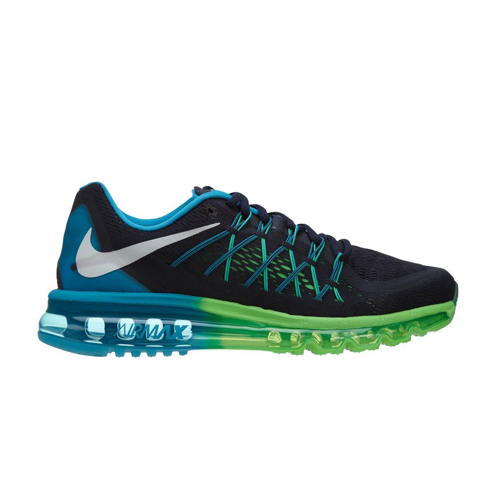 Nike Air Max 2015 'Dark Obsidian Poison Green' | Blue | Men's Size 8.5 - 698902-401