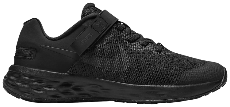 Nike Revolution 6 FlyEase GS Black Dark Smoke Grey