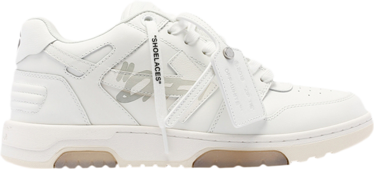 OFF-WHITE: Out Of Office leather sneakers - White  Off-White sneakers  OGIA007F23LEA003 online at