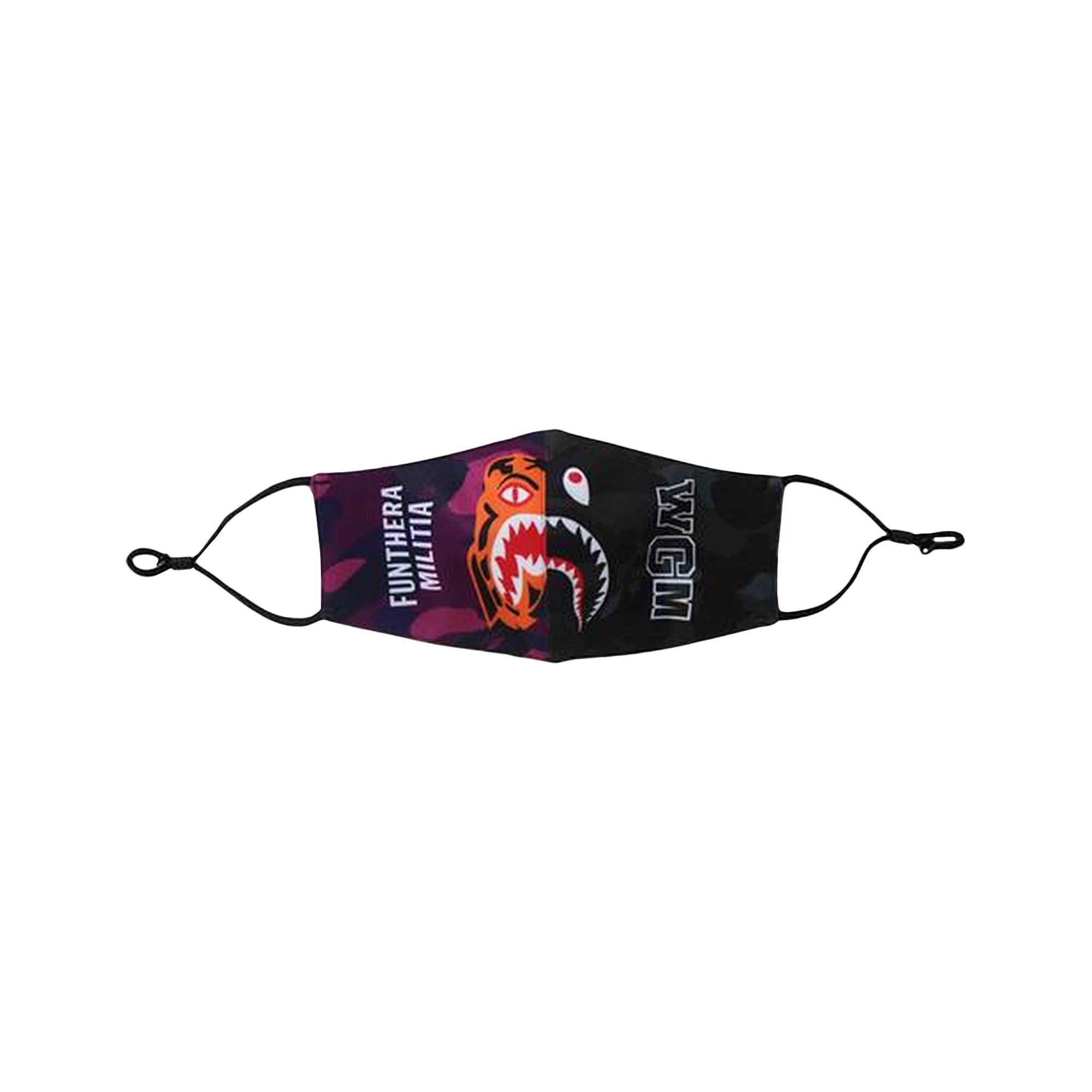 BAPE Color Camo Tiger Shark Half Mask 'Purple' | Men's Size Onesize