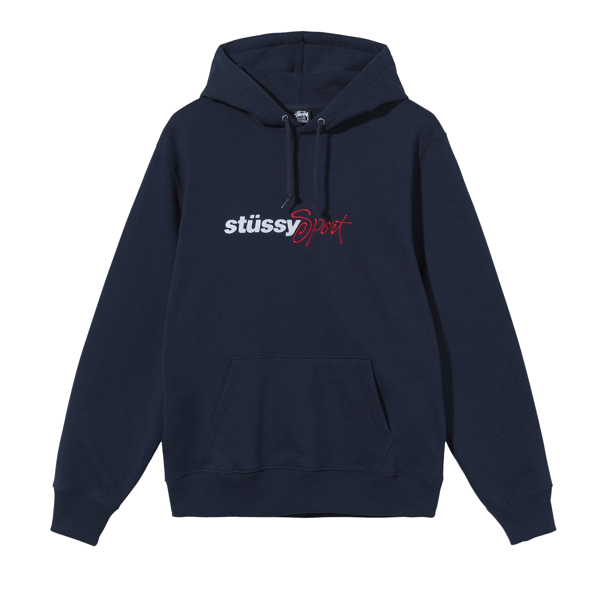 Pre-owned Stussy Sport Applique Hoodie 'navy' In Blue