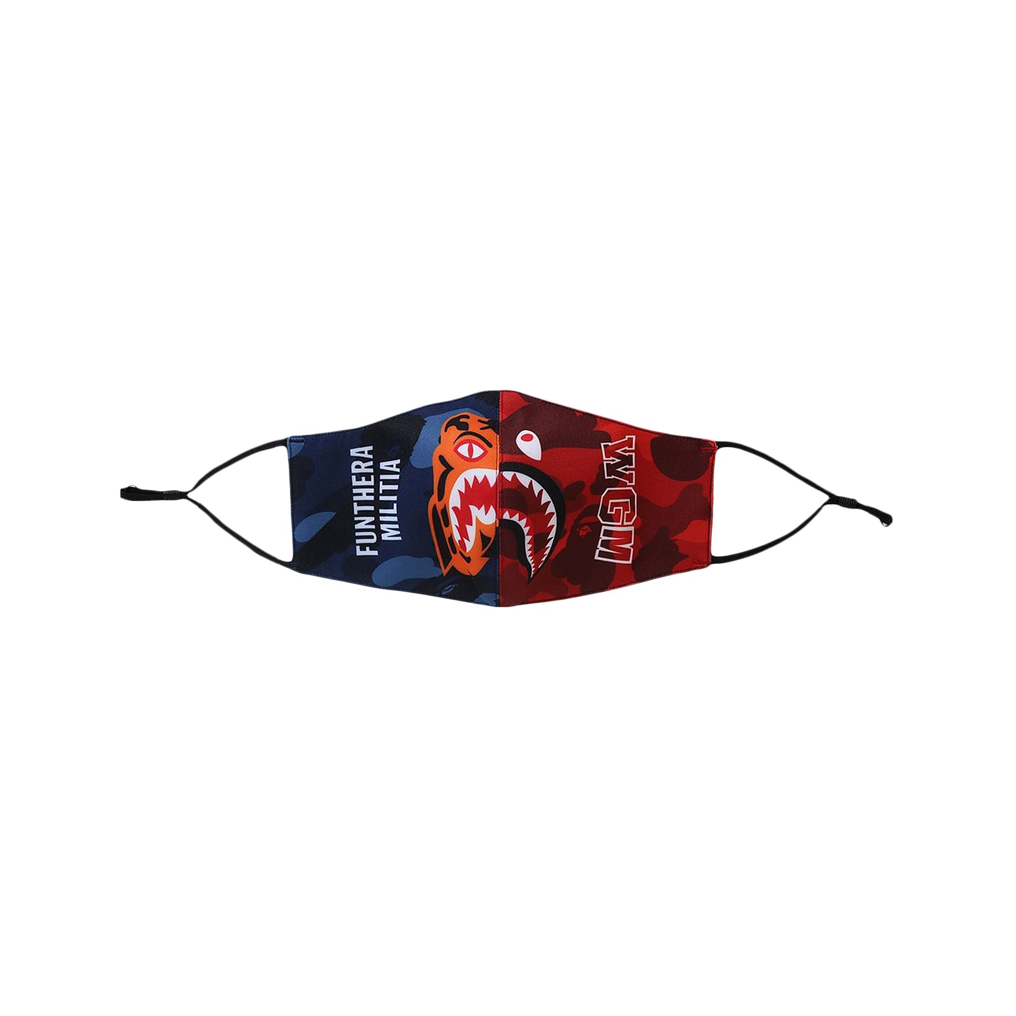 BAPE Color Camo Tiger Shark Half Mask 'Navy' | Blue | Men's Size Onesize