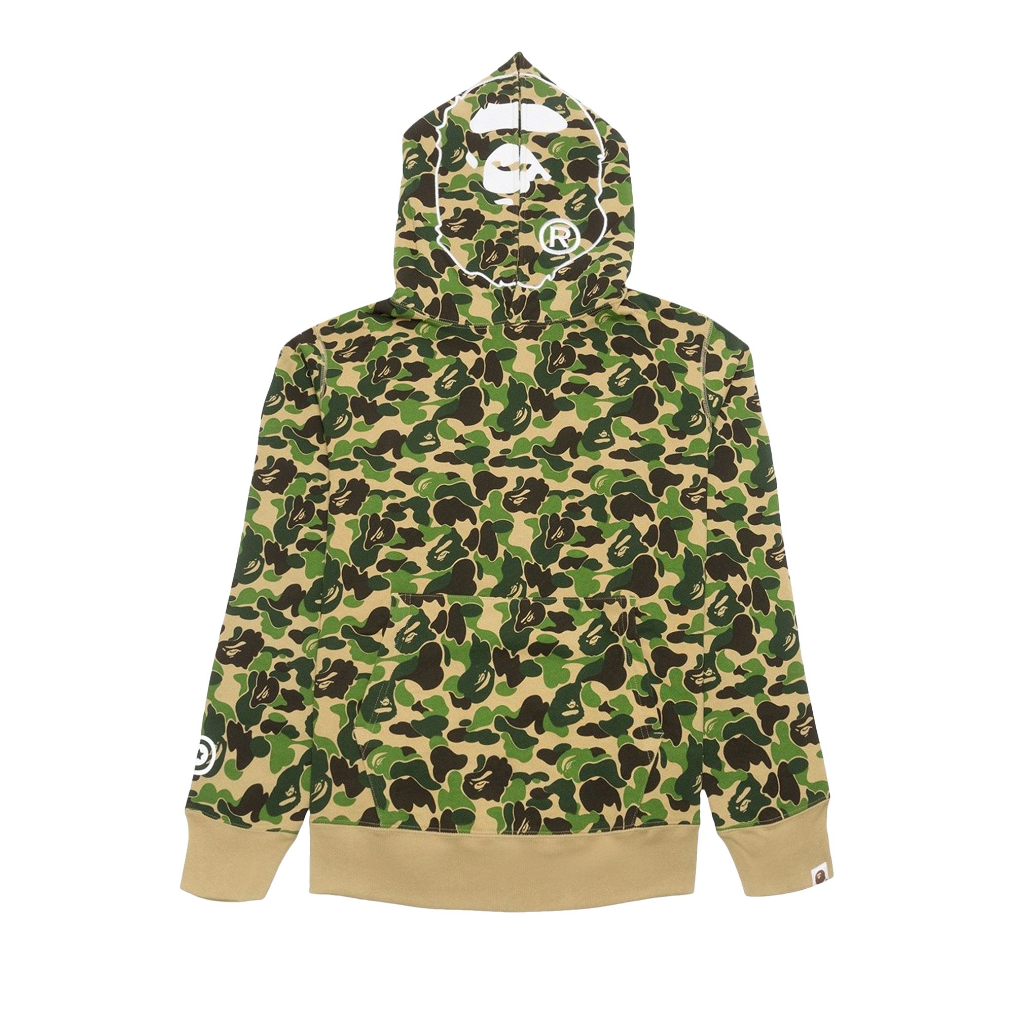 BAPE ABC Camo 2nd Ape Wide Pullover Hoodie 'Green' | Men's Size 2XL