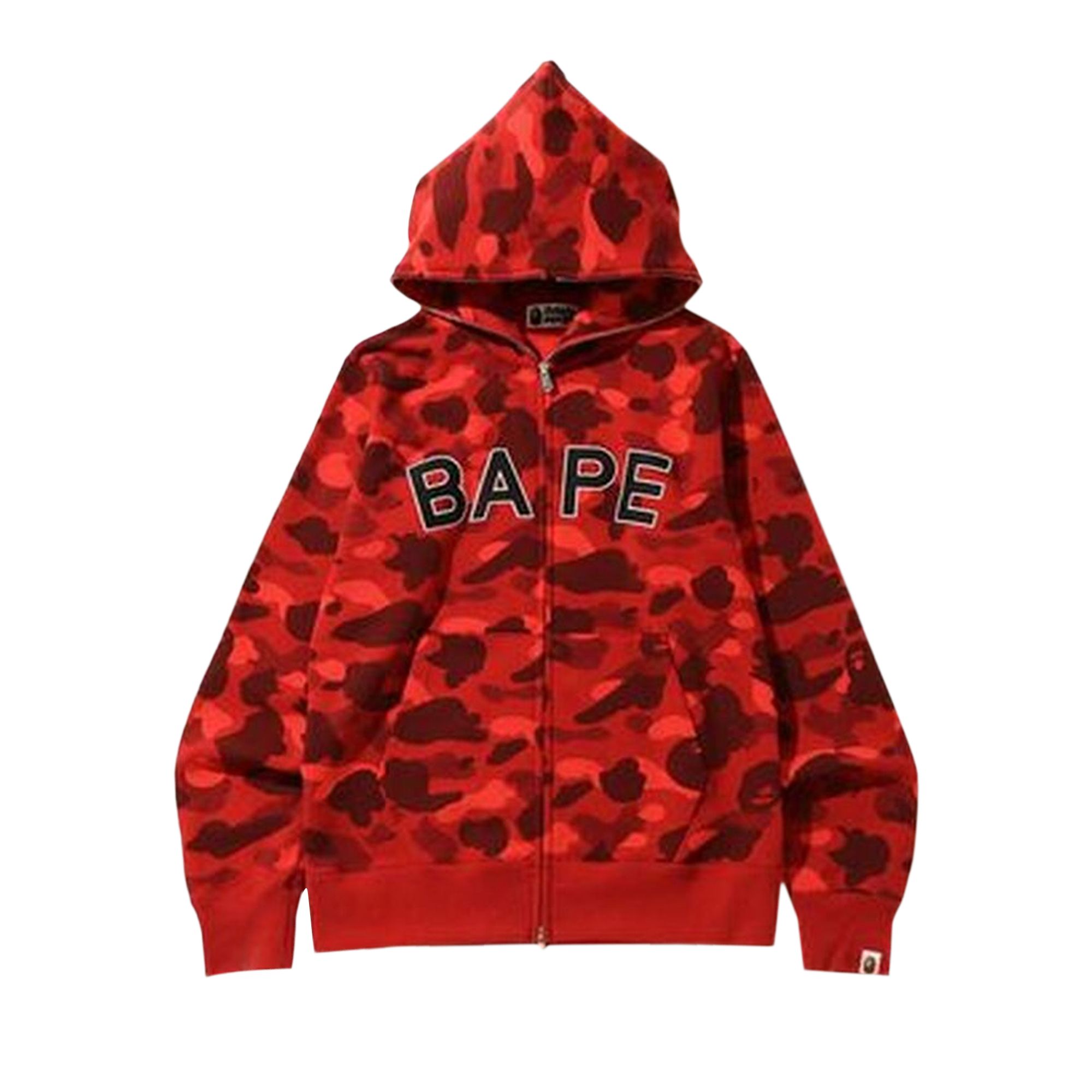 BAPE Color Camo Full Zip Hoodie 'Red' | Men's Size L
