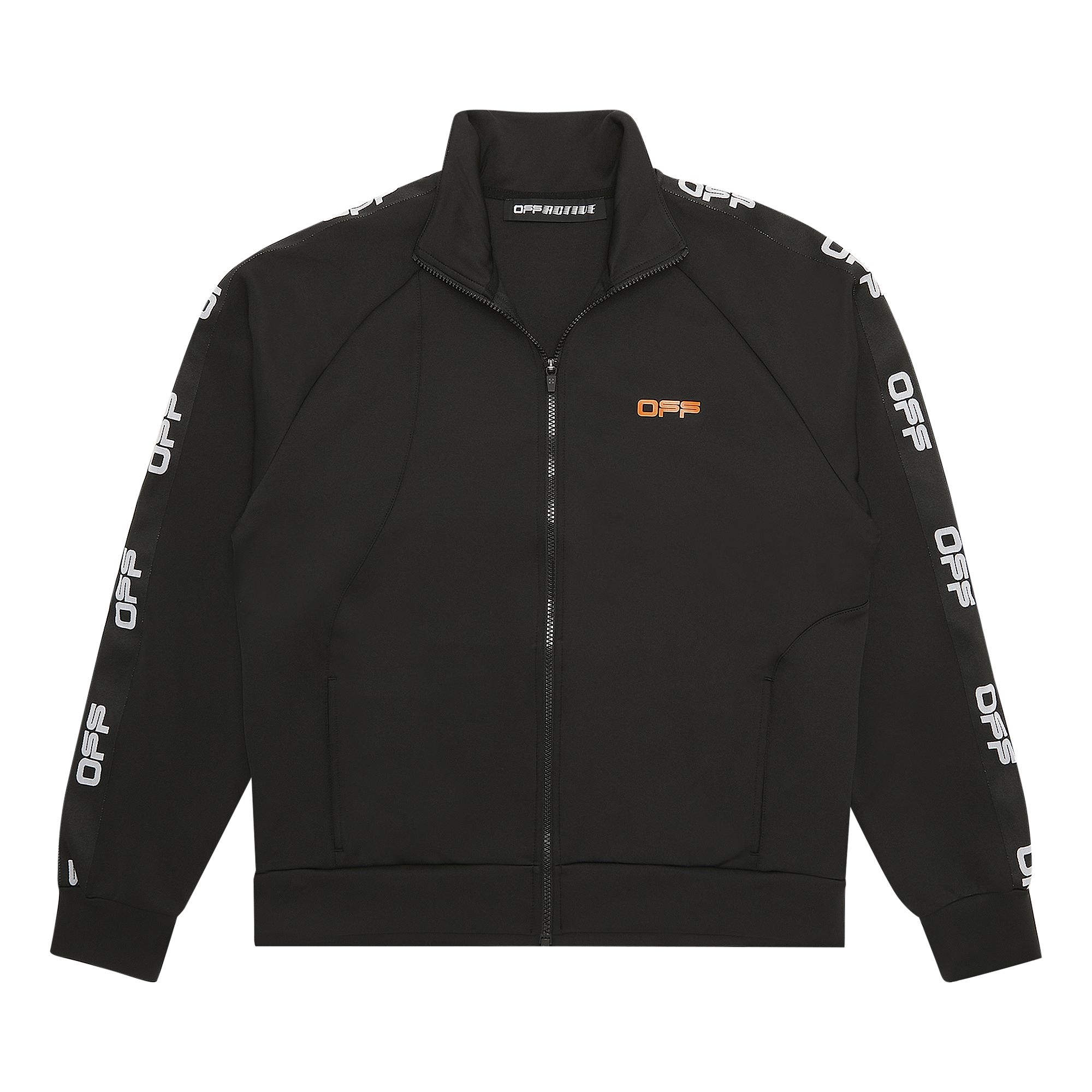 Off-White Active Track Jacket 'Black/Orange' | Men's Size S