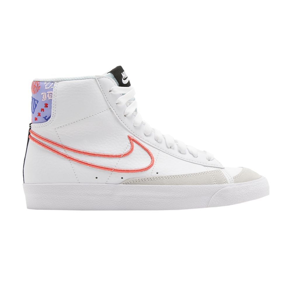 Pre-owned Nike Blazer Mid '77 Se Gs 'white Magic Ember' | Kid's Size 4