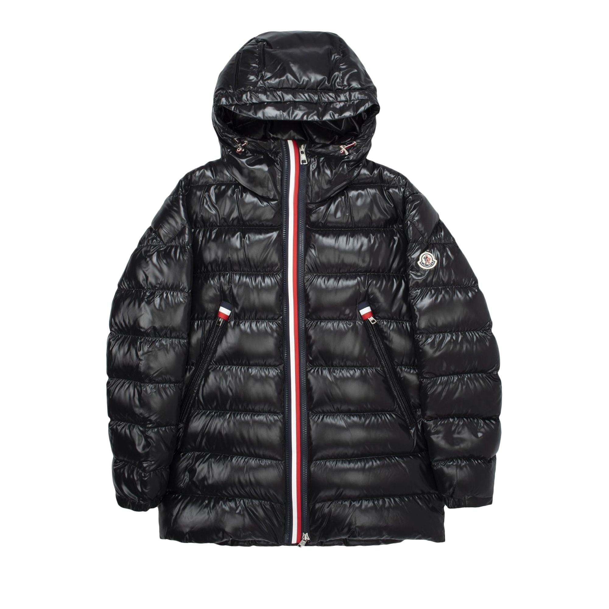 Pre-owned Moncler Courcillon Full Zip Shiny Puffer Jacket 'black' | Men's Size 7