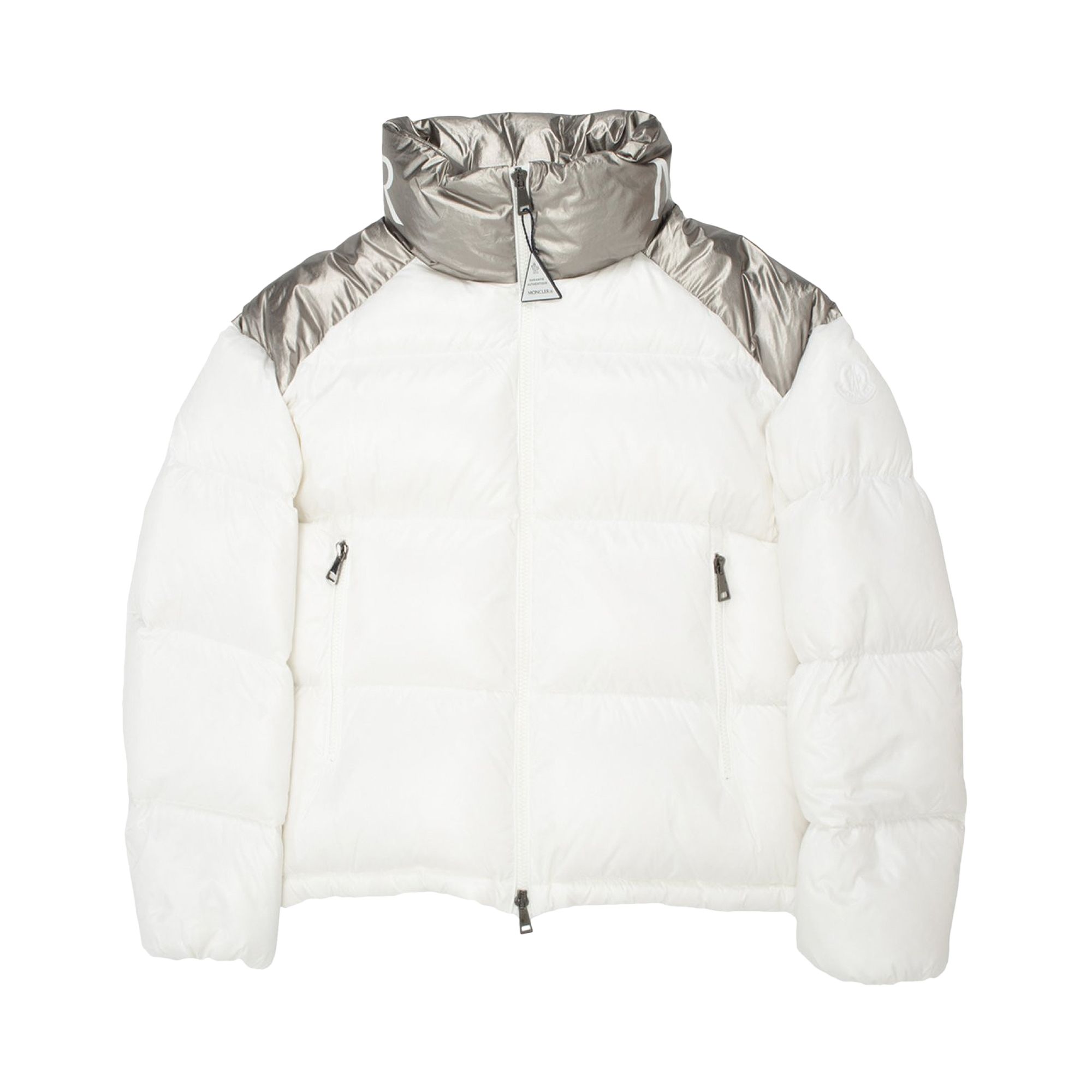 Pre-owned Moncler Cuscute Puffer Shiny Jacket 'white/silver' | Men's Size 0