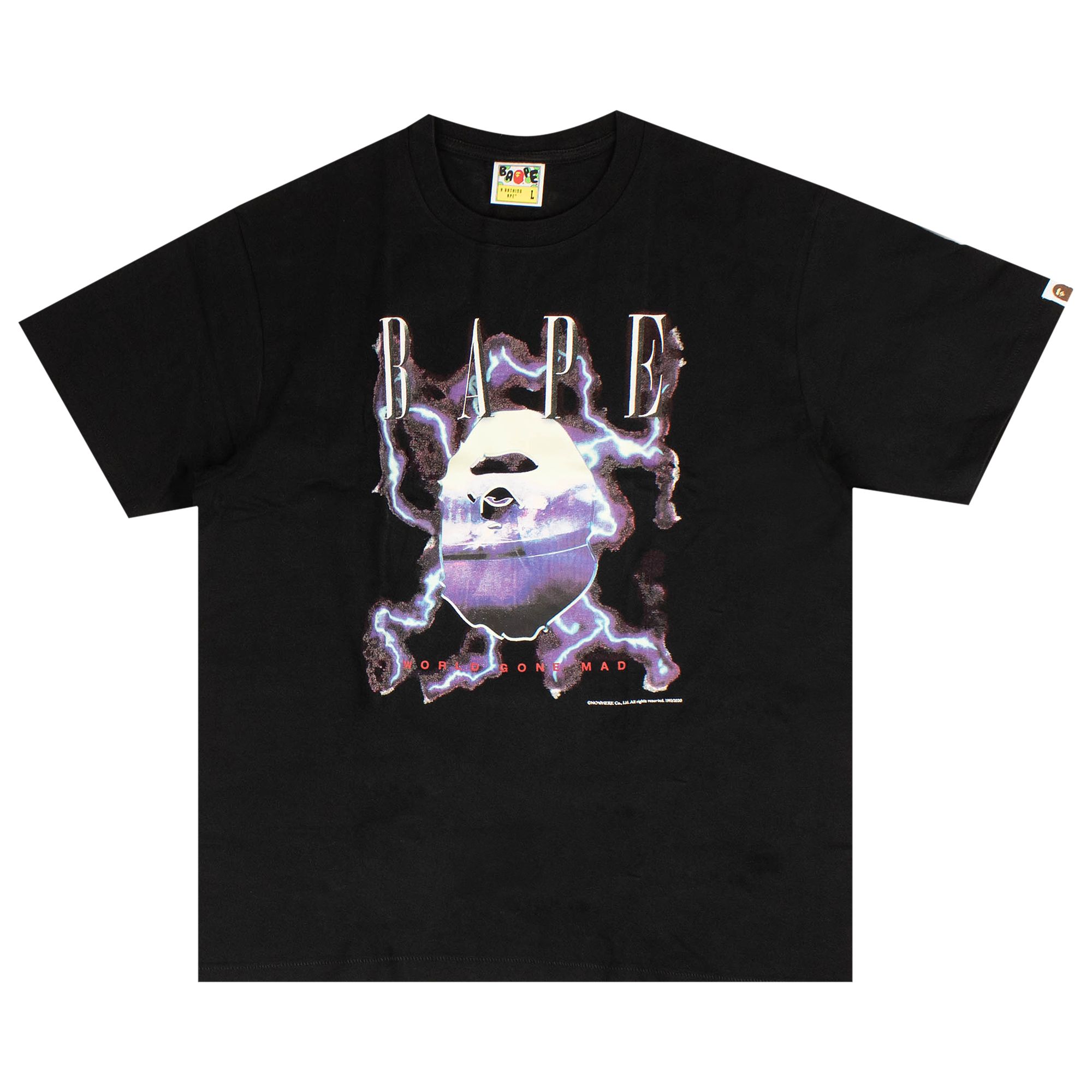 BAPE Lightning Tee 'Black' | Men's Size XL