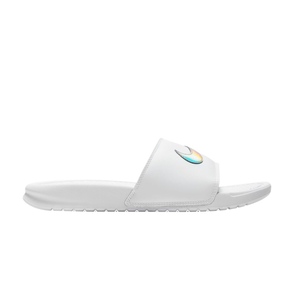 Pre-owned Nike Wmns Benassi Jdi Slide 'white Iridescent'