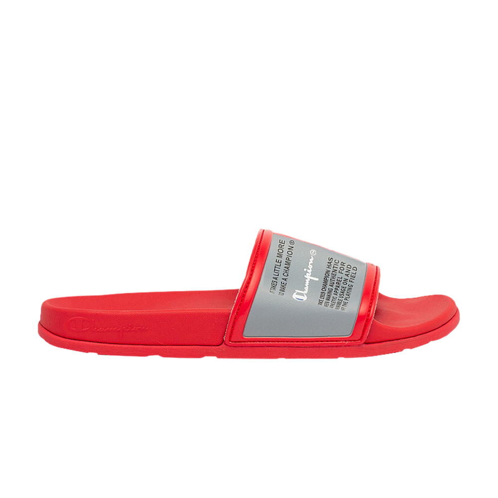Pre-owned Champion Ipo Squish Slide 'scarlet' In Red