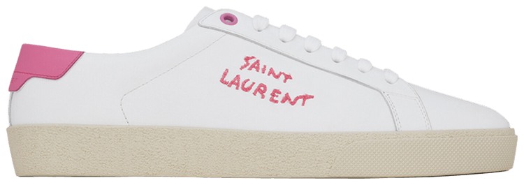 Saint Laurent Wmns Court Classic SL06 Low White Ivresse Pink
