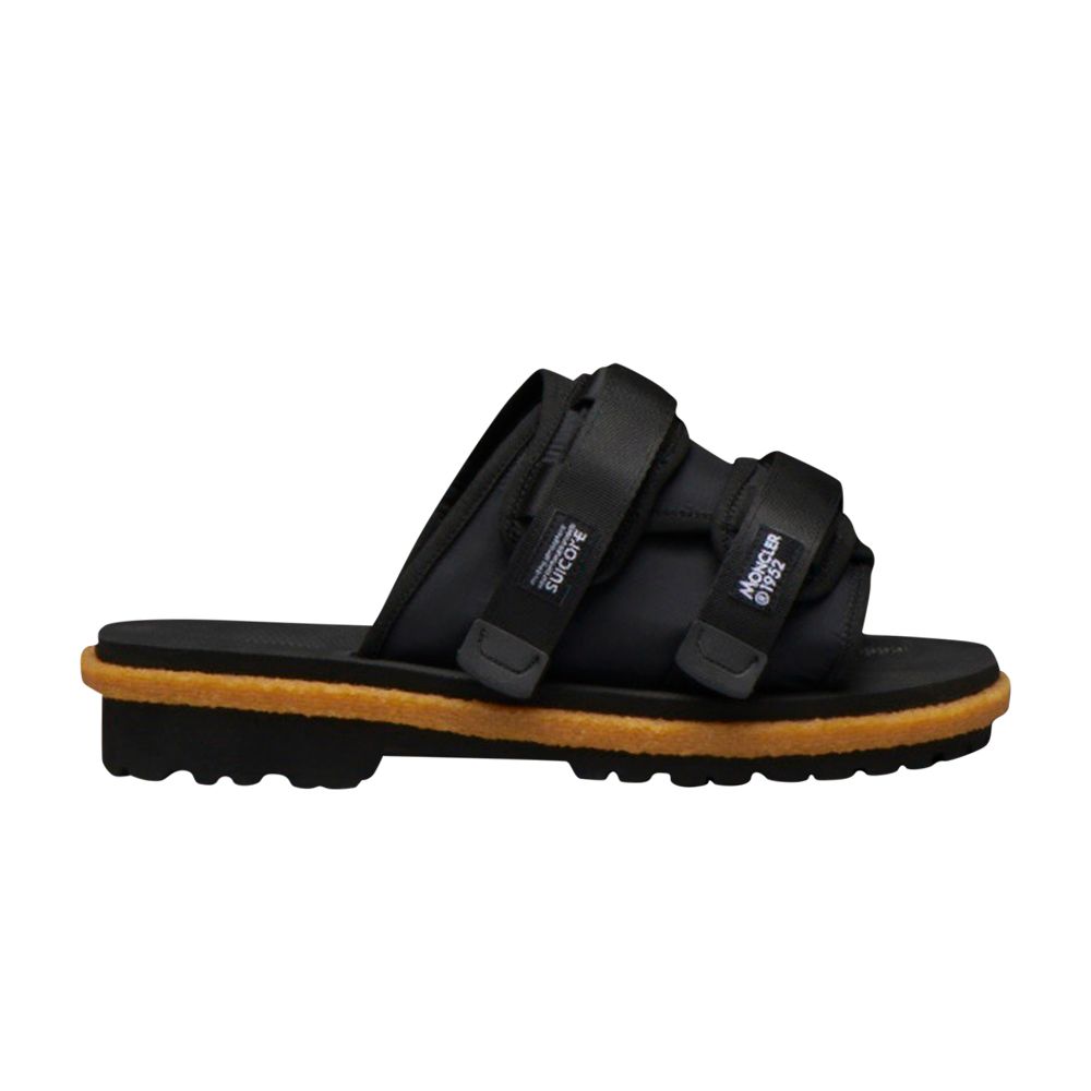 Pre-owned Moncler Suicoke X  Moto Mountain Nylon Slip-on Sandal '2  1952 - Black' | Men's Size 4