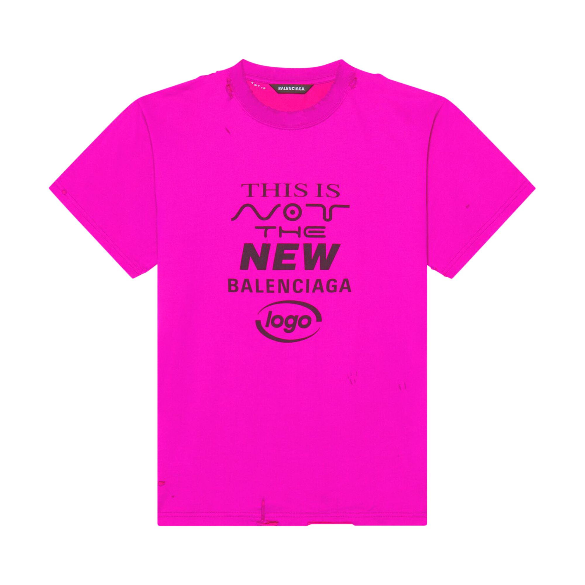 Pre-owned Balenciaga This Is Not Small Fit T-shirt 'pink/black' | Men's Size M