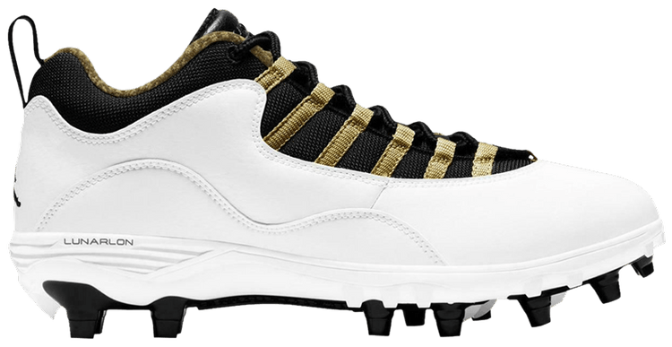 Jordan 10 on sale white and gold