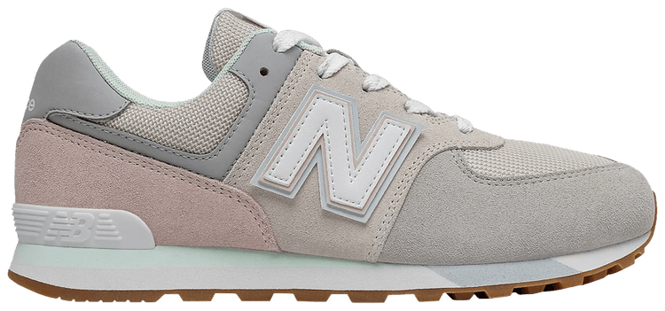 New Balance 574 Big Kid Wide Rain Cloud Oyster Pink