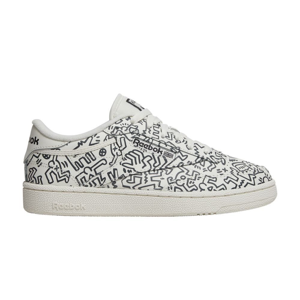 Reebok Keith Haring x Club C 'Dancing Figures Allover Print' | White | Men's Size 9