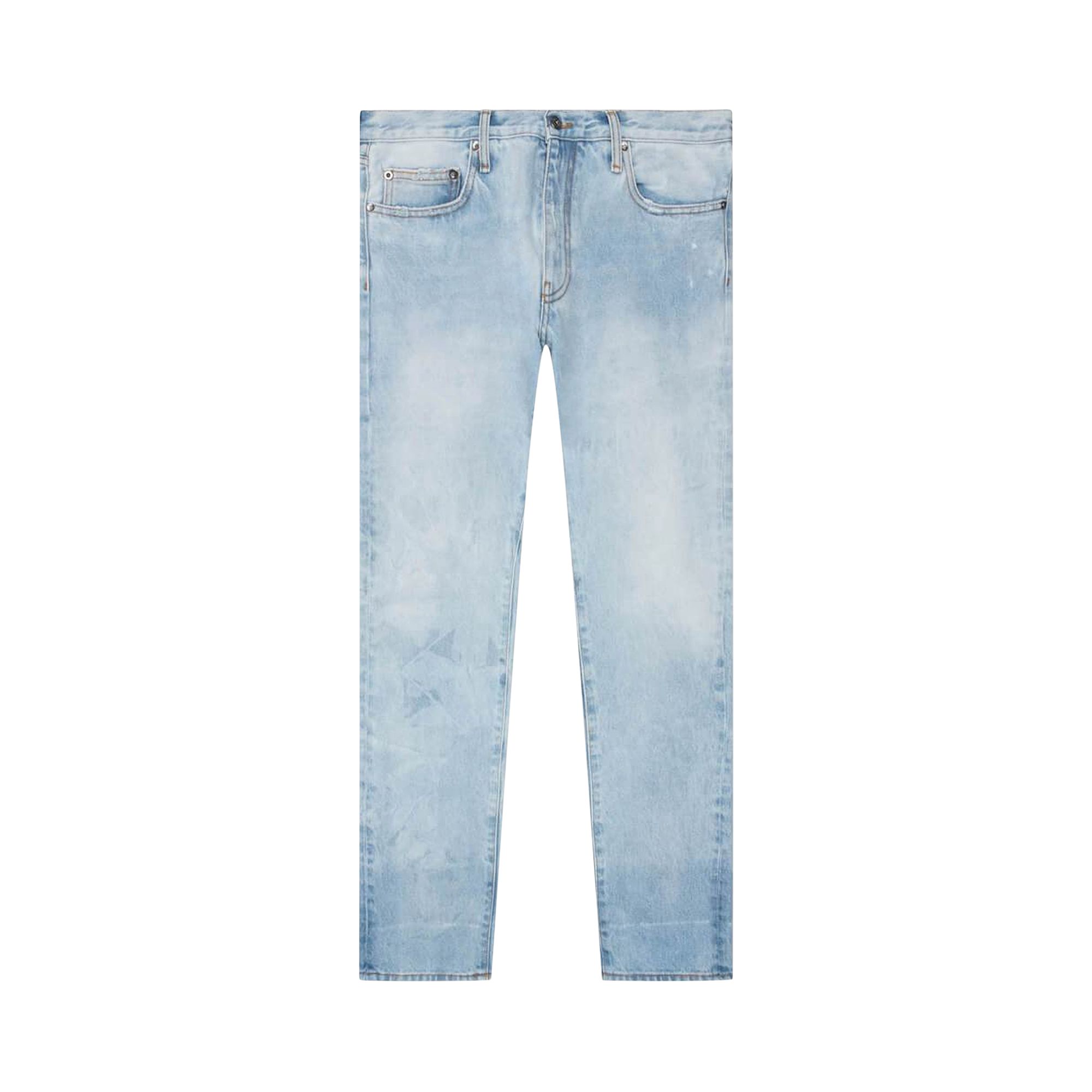 Off-White Diag Slim Jeans 'Bleach Blue/White' | Men's Size 30