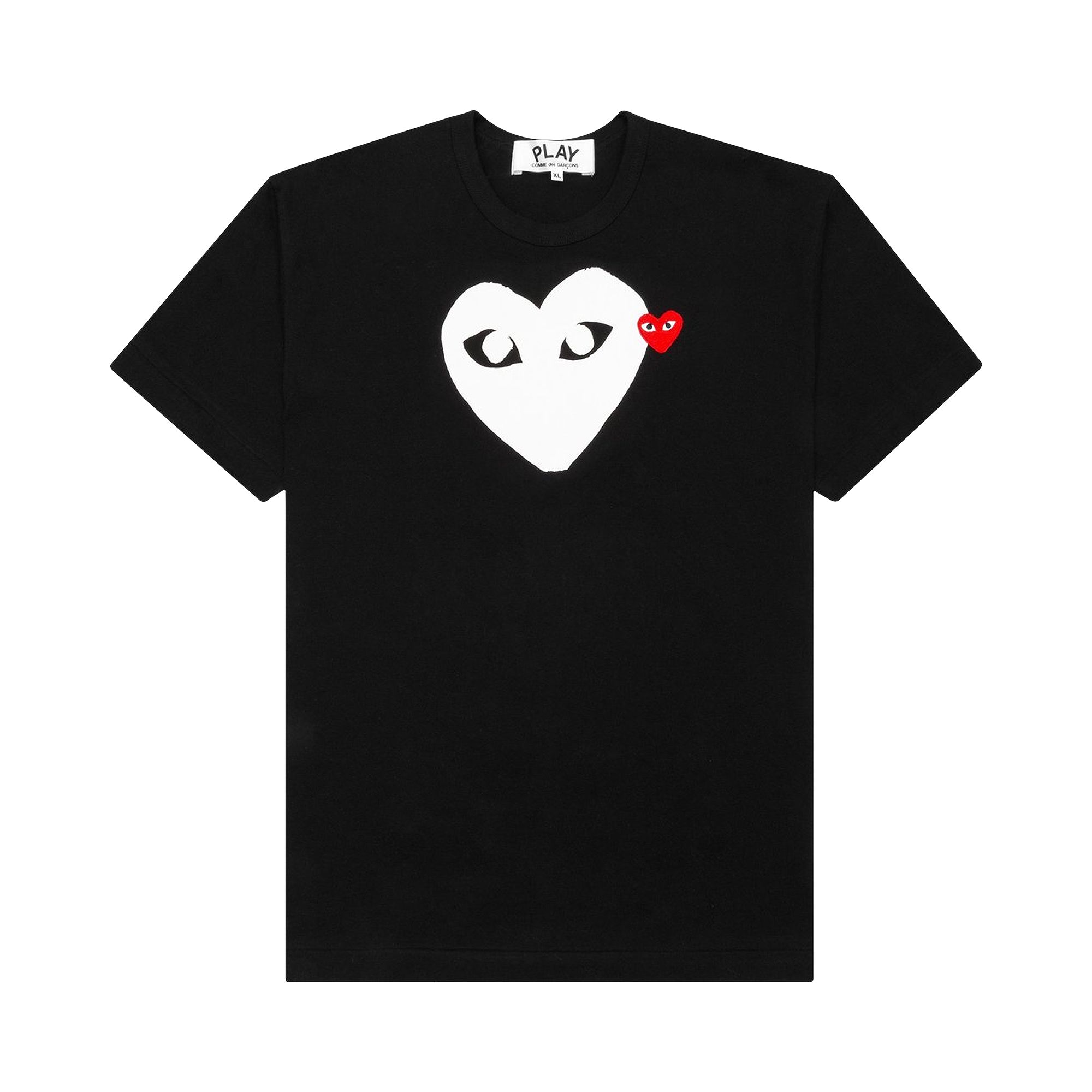 Pre-owned Comme Des Garçons Play Emblem Heart T-shirt 'black'