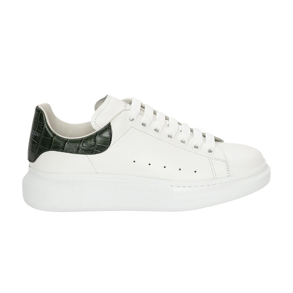 Pre-owned Alexander Mcqueen Oversized Sneaker 'white Forest Green Crocodile' | Men's Size 42