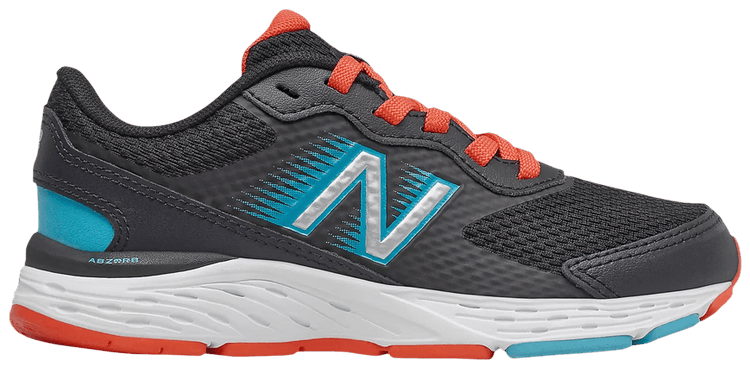 New Balance 680v6 Big Kid X Wide Black Ghost Pepper