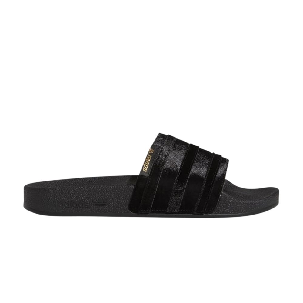 Pre-owned Adidas Originals Wmns Adilette Slide 'black Gold Metallic'