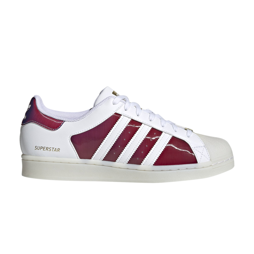 Pre-owned Adidas Originals Superstar 'red Color-shifting Print' In White