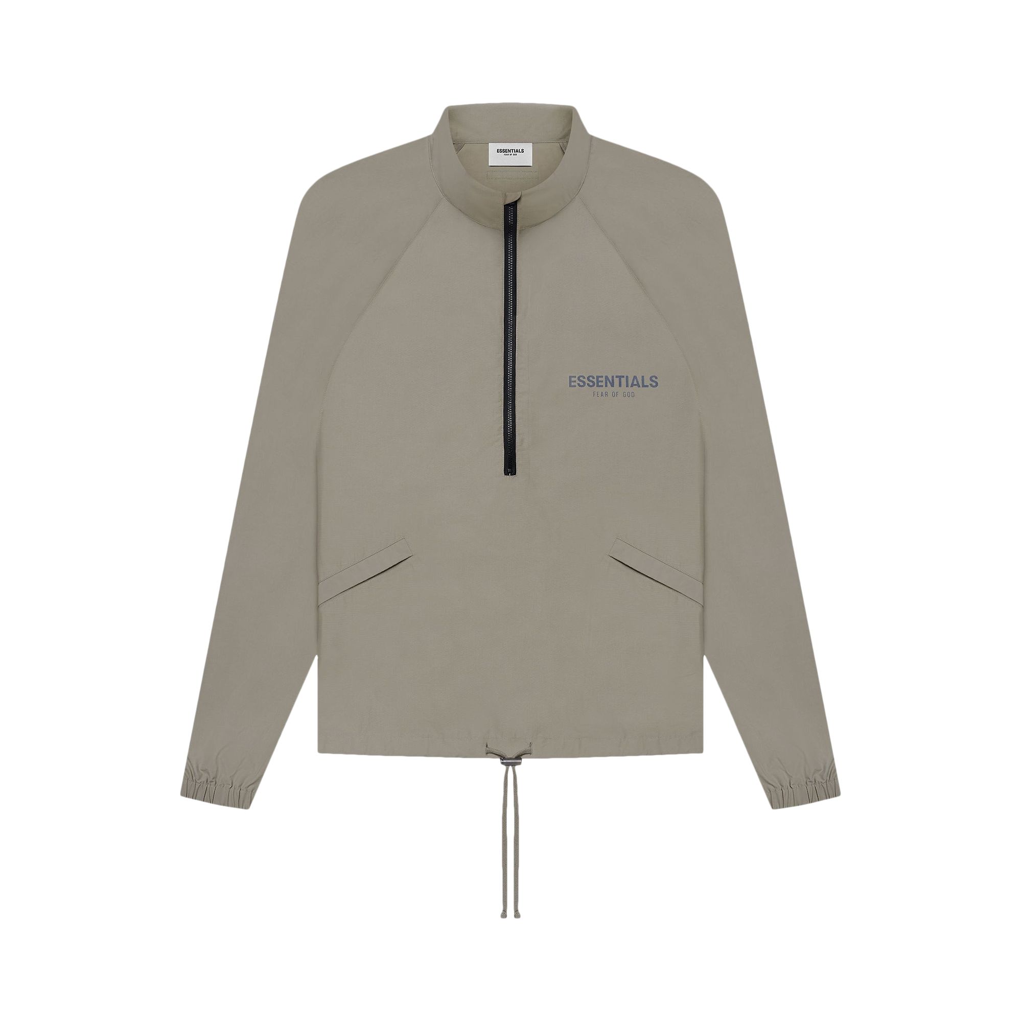 Pre-owned Essentials Fear Of God Half-zip Jacket 'taupe' In Brown