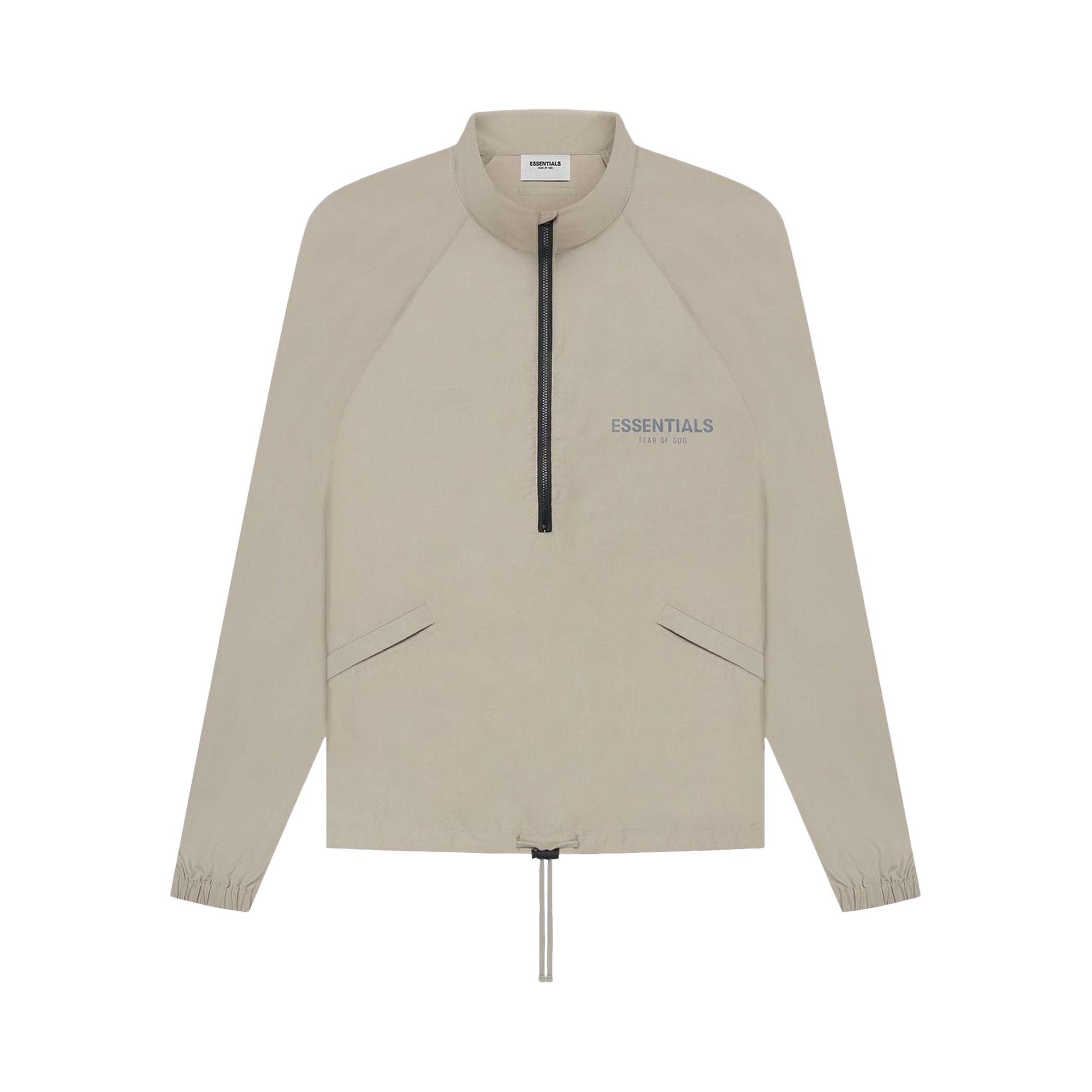 Pre-owned Essentials Fear Of God  Half-zip Jacket 'moss' In Green