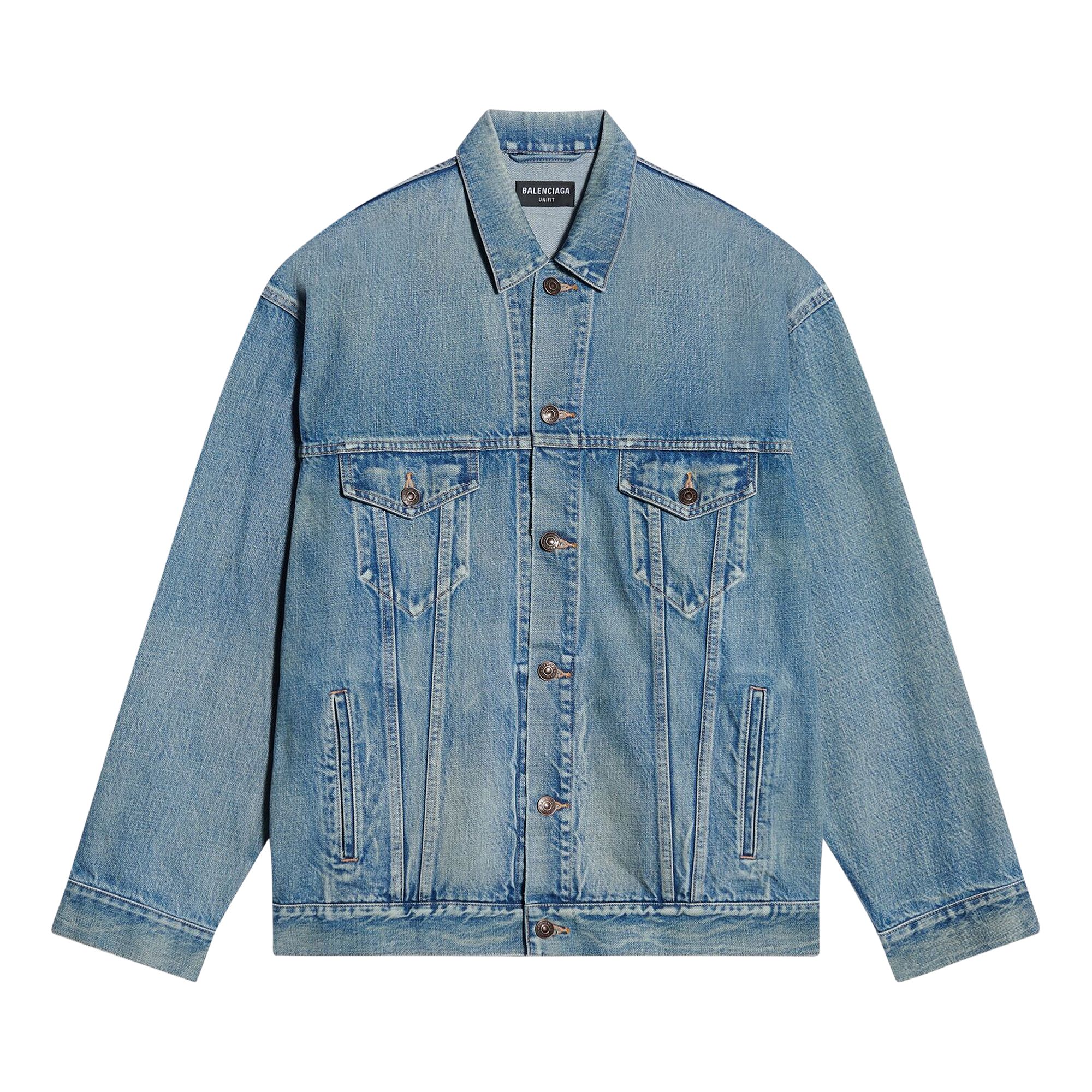 Pre-owned Balenciaga Large Fit Jacket 'washed Light Blue' | Men's Size S