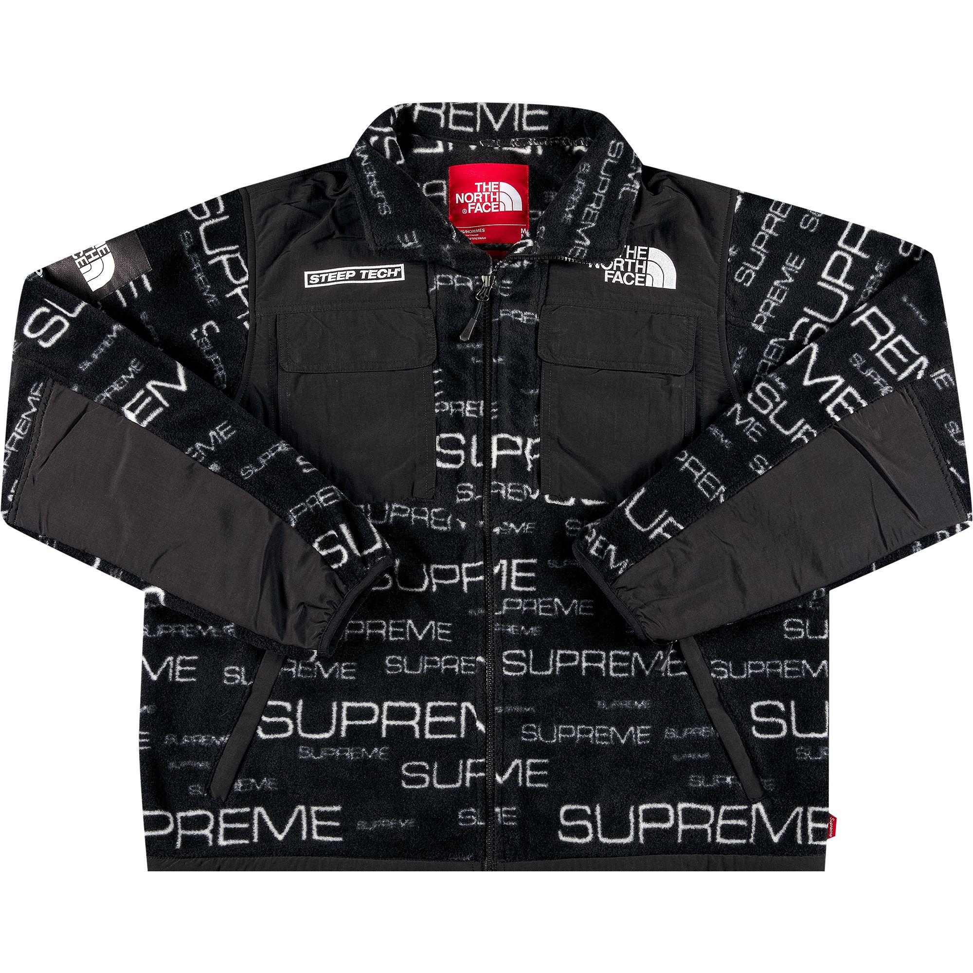 Supreme x The North Face Steep Tech Fleece Jacket 'Black' | Men's Size XL