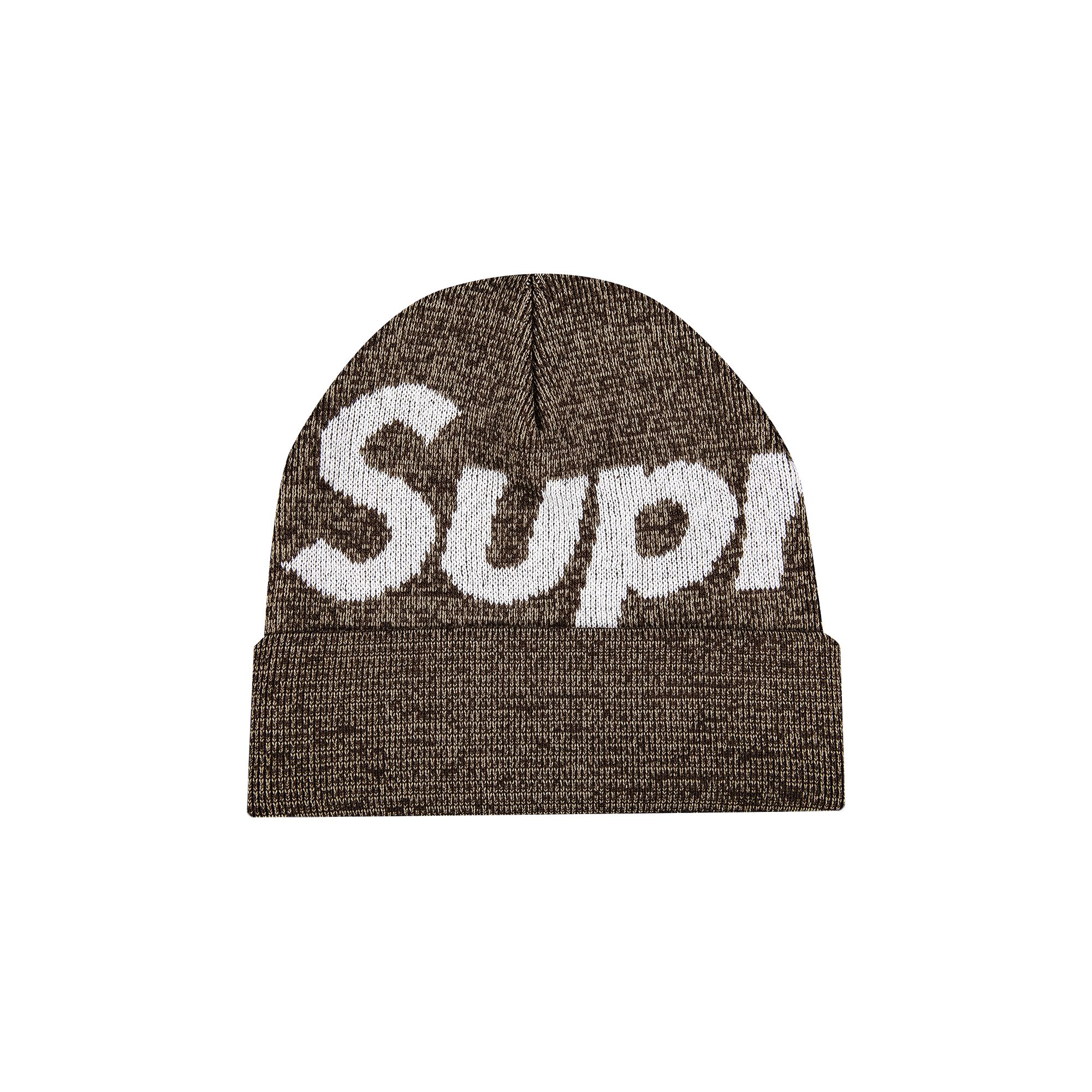 Supreme Big Logo Beanie 'Brown Static' | Men's Size Onesize