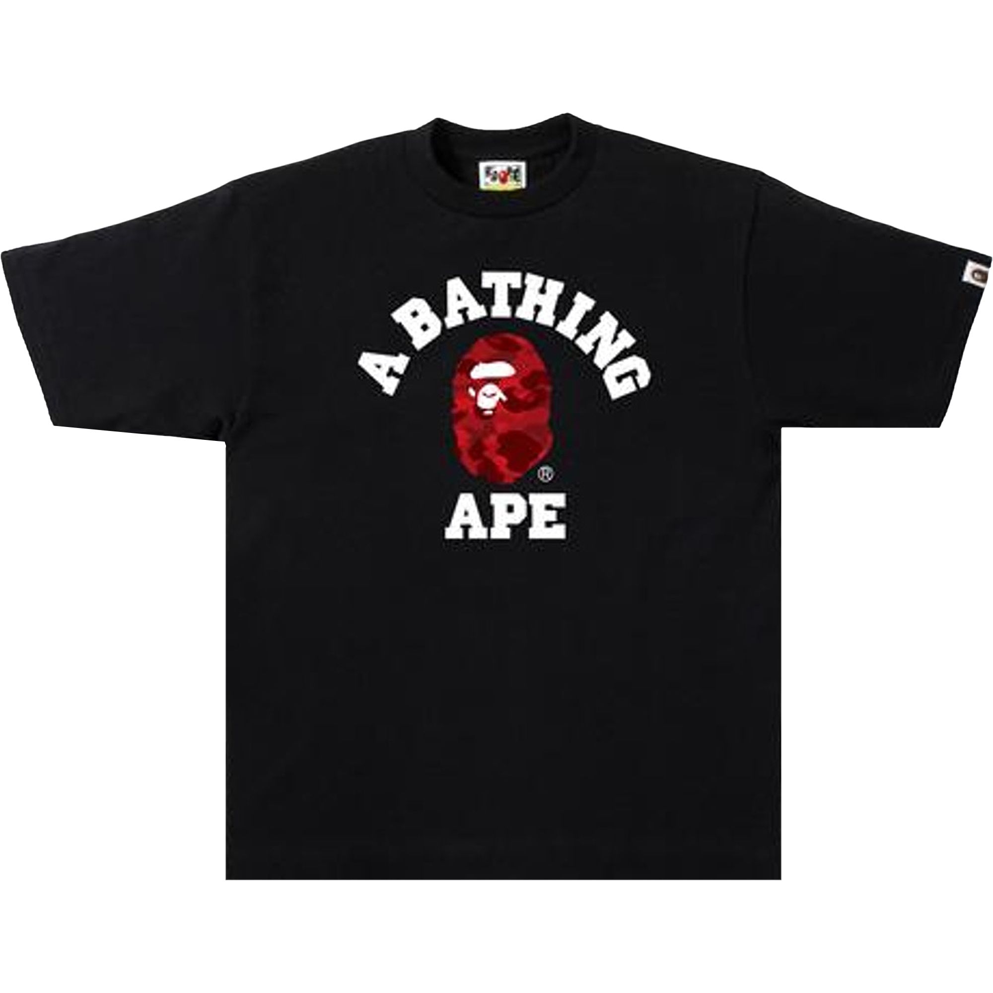 BAPE Color Camo College Tee 'Black/Red' | Men's Size M