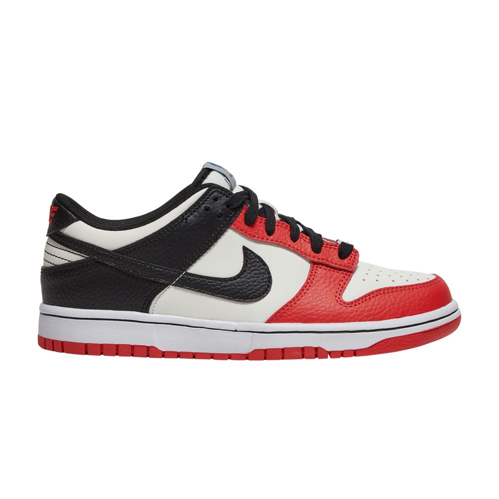 Pre-owned Nike Nba X Dunk Low Emb Gs '75th Anniversary - Bulls' | Red | Kid's Size 6