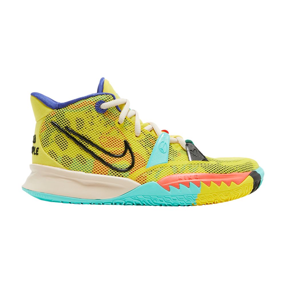 Nike Kyrie 7 GS '1 World 1 People' | Yellow | Kid's Size 3.5