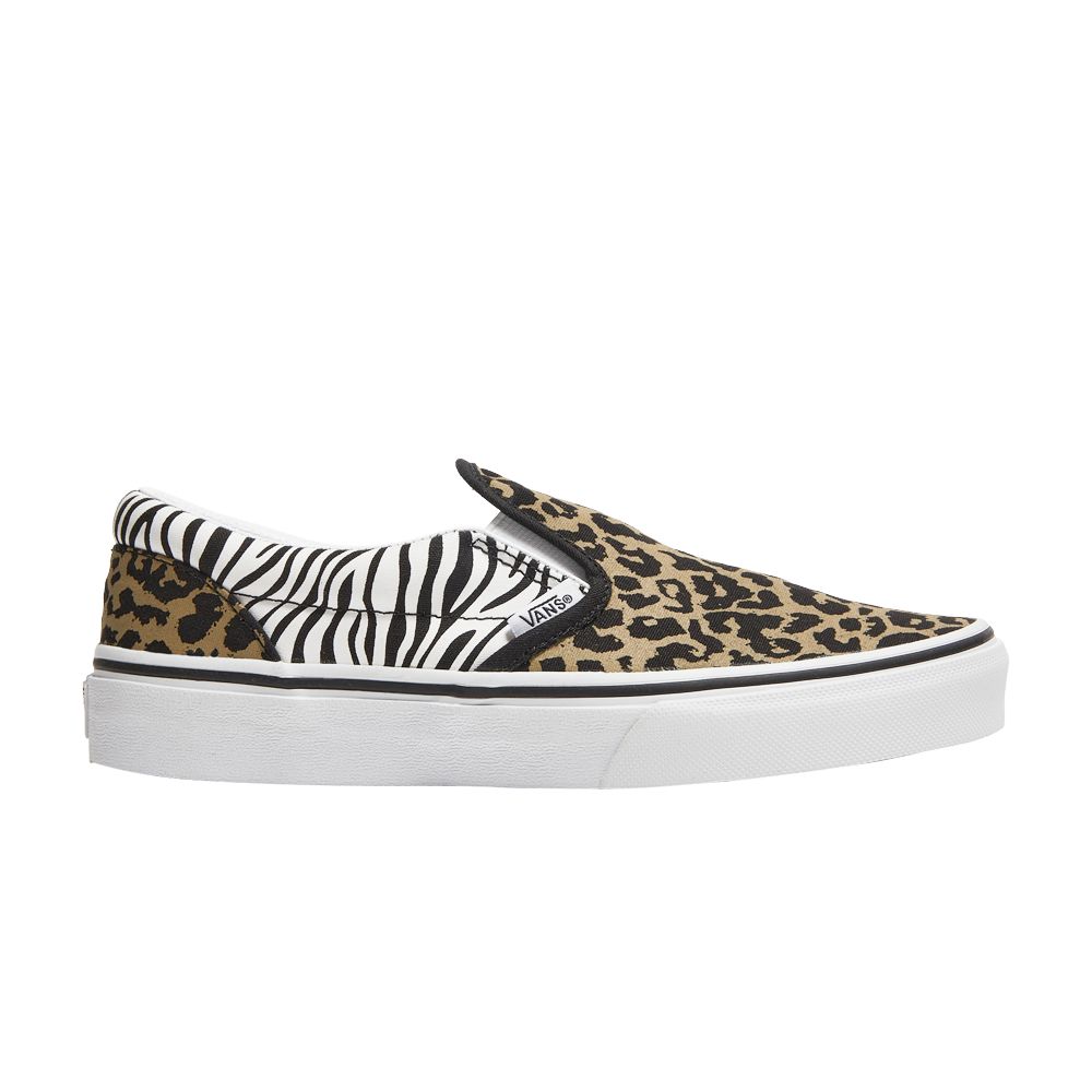 Pre-owned Vans Classic Slip-on Kids 'animal Mix' | Brown | Kid's Size 4