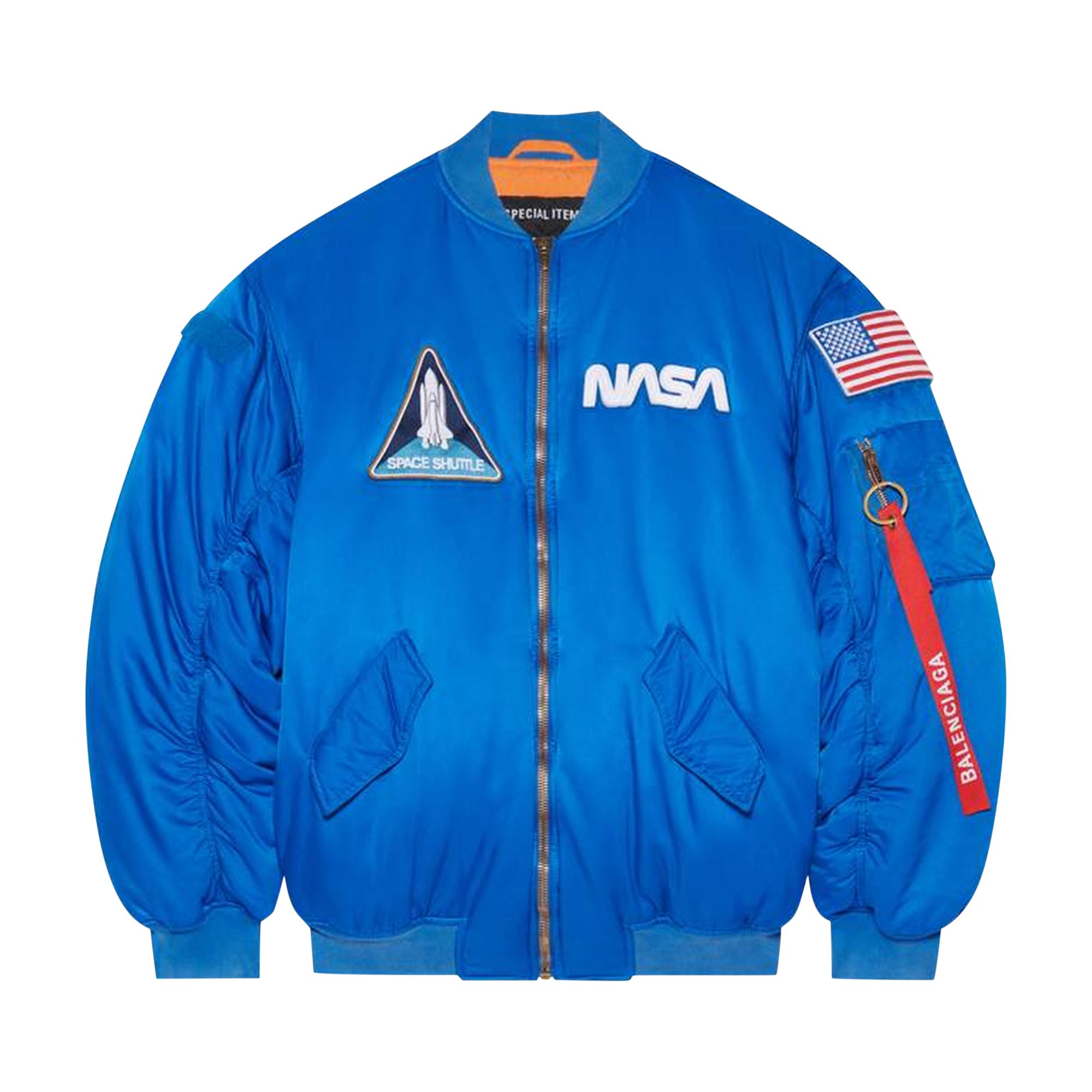Pre-owned Balenciaga Space Bomber 'royal Blue' | Men's Size 44