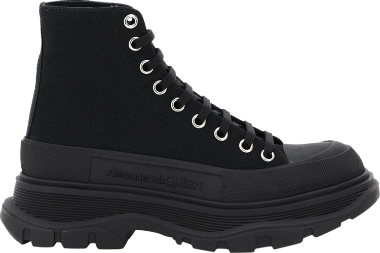 Buy Alexander McQueen Wmns Tread Slick Boots 'Triple Black' - 611706 ...