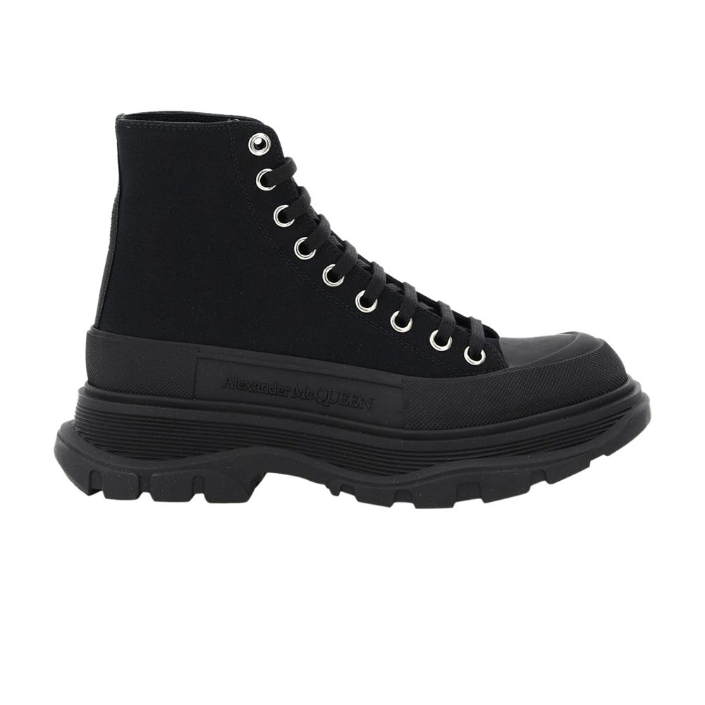 Pre-owned Alexander Mcqueen Wmns Tread Slick Boots 'triple Black' | Women's Size 36.5