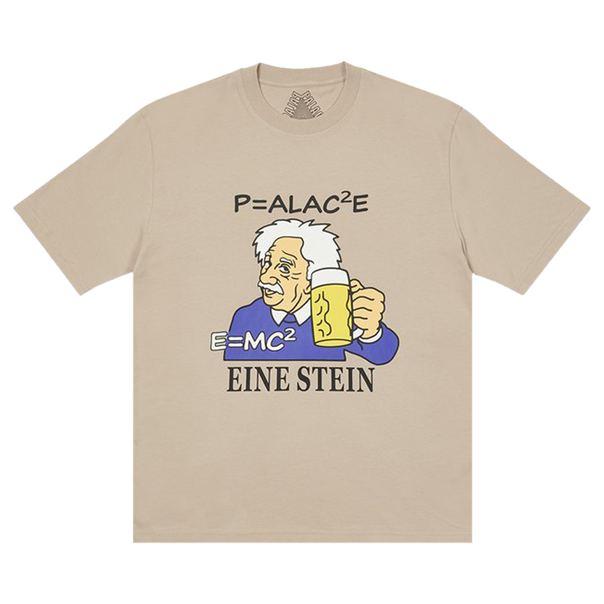 Pre-owned Palace Eine-stein T-shirt 'mushroom' In Tan