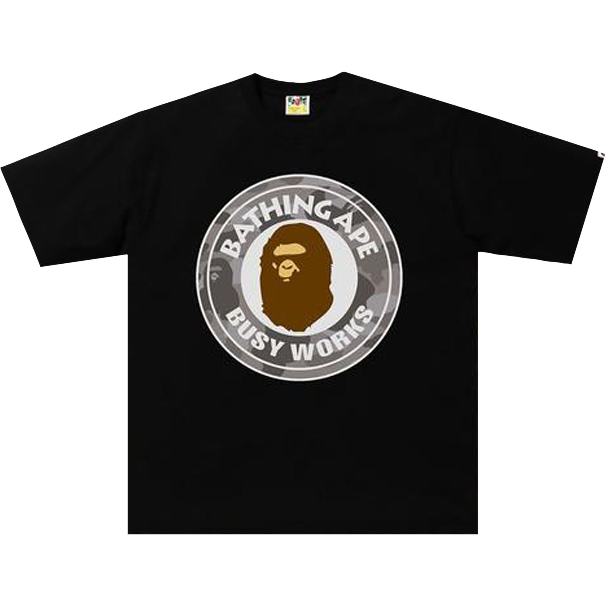 BAPE Color Camo Busy Works Relaxed Tee 'Black/Gray' | Men's Size 2XL