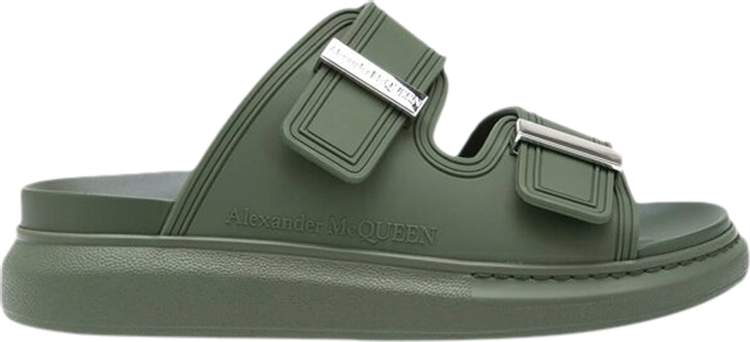 Alexander McQueen Hybrid Double Buckle Sandal 'Khaki'