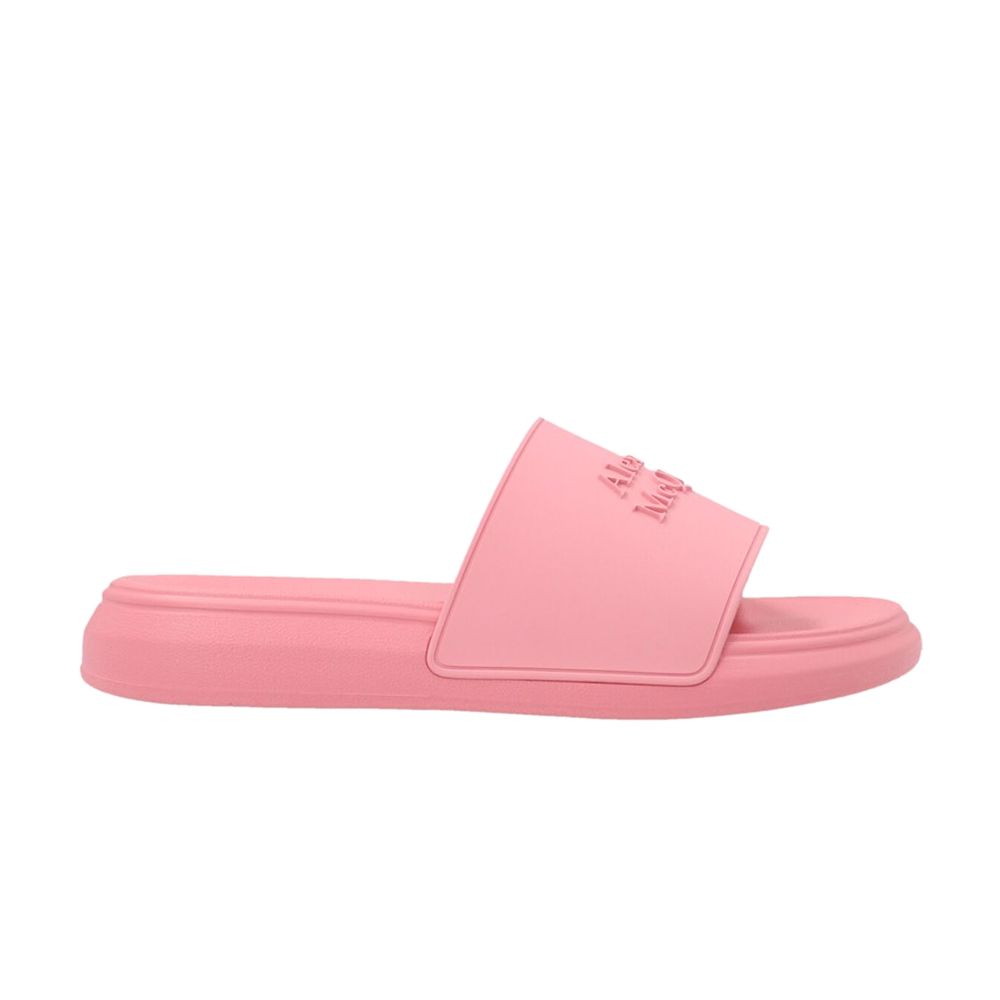 Pre-owned Alexander Mcqueen Wmns Logo Slides 'pastel Pink' | Women's Size 37