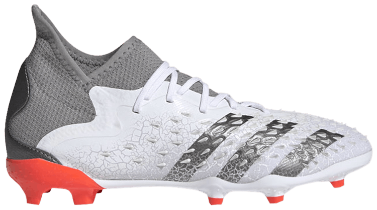 Adidas Predator Freak1 FG J Demonskin   White Solar Red